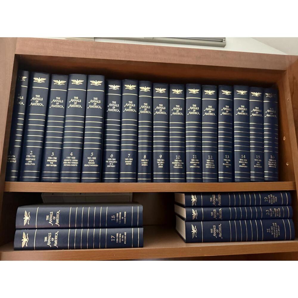 The Annals of America Complete 21 Volumes Encyclopedia Britannica Leatherette